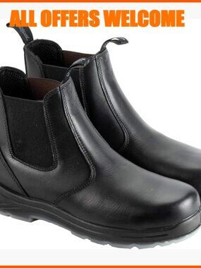 Full Grain Leather Station Boots with Quick Release and Slip-Resistant Outsole